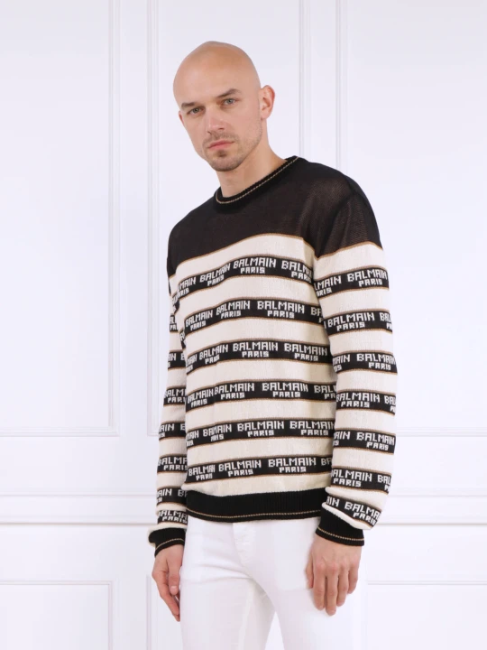 Zdjęcie produktu Balmain Sweter | Regular Fit | z dodatkiem wełny czarny