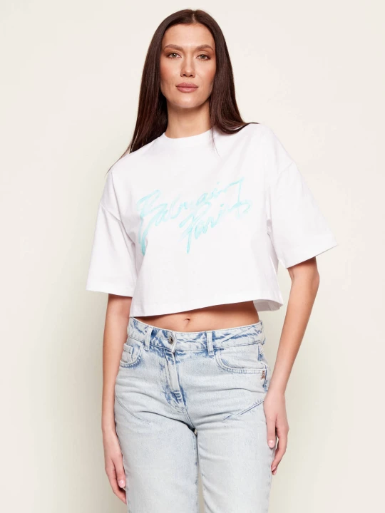 Zdjęcie produktu Balmain T-shirt | Cropped Fit biały