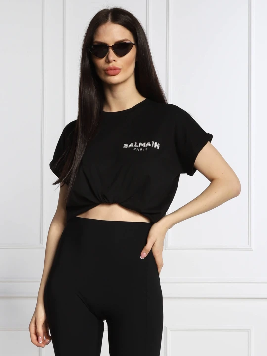 Zdjęcie produktu Balmain T-shirt | Cropped Fit czarny