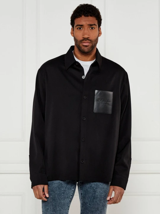 Zdjęcie produktu Balmain Wełniana koszula | Oversize fit czarny