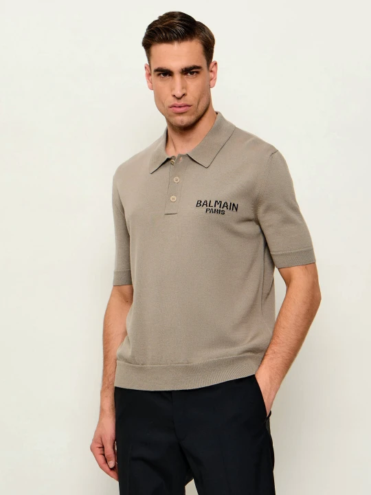 Zdjęcie produktu Balmain Wełniane polo | Regular Fit beżowy