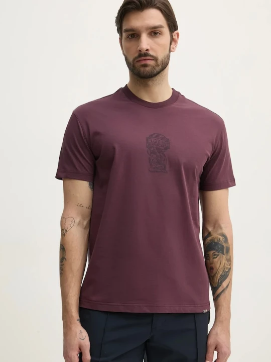 Zdjęcie produktu BALR. t-shirt bawełniany bordowy