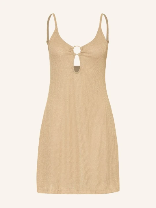 Zdjęcie produktu Banana Moon Couture Sukienka Plażowa Nymis Goldenrib Z Brokatową Przędzą beige JASNOBRĄZOWY