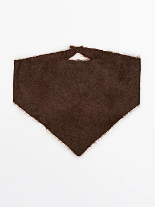Zdjęcie produktu Bandana Ze 100% Kaszmiru - Bakłażanowy / Oberżynowy - Massimo Dutti - Female