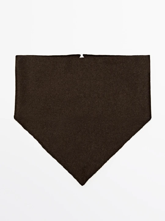 Zdjęcie produktu Bandana Ze 100% Kaszmiru - Brązowy - Massimo Dutti - Female