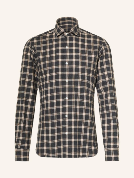 Zdjęcie produktu Barba Napoli Koszula Flanelowa O Kroju Slim Fit grau