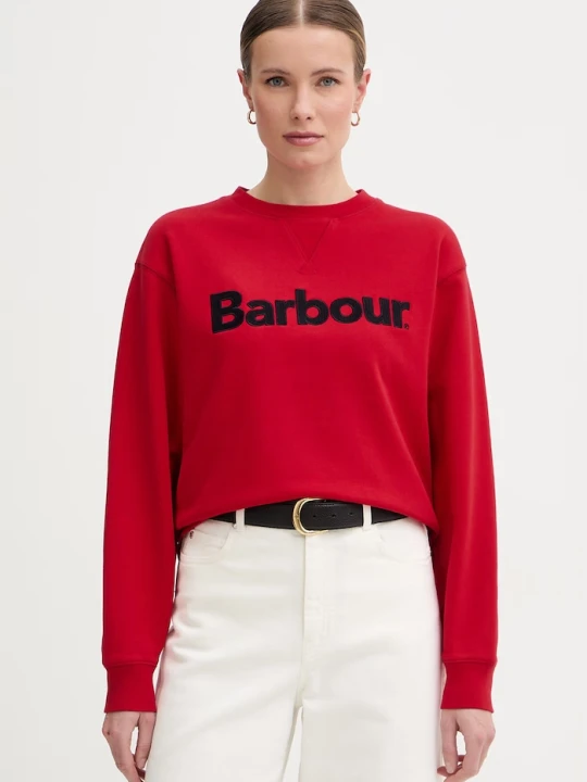Zdjęcie produktu Barbour bluza damska bawełniana Hartland czerwony