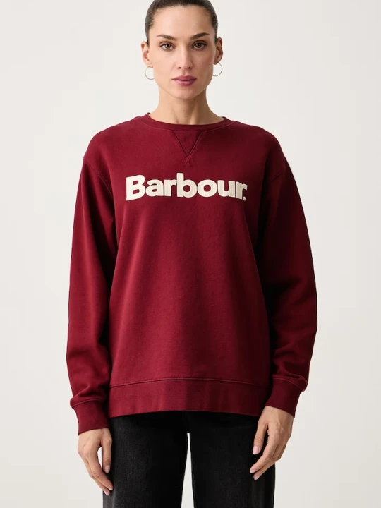 Zdjęcie produktu Barbour bluza damska bawełniana Hartland bordowy