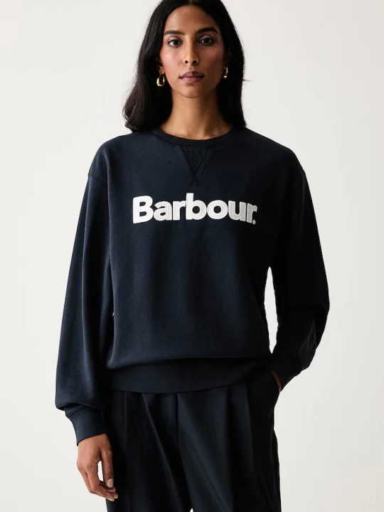 Zdjęcie produktu Barbour bluza damska bawełniana Hartland granatowy