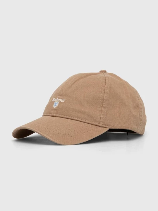 Zdjęcie produktu Barbour czapka bejsbolówka męska bawełniana beżowy
