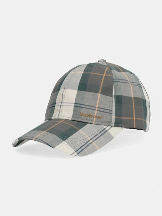 Zdjęcie produktu Barbour czapka bejsbolówka męska bawełniana Barbour Telfield zielony
