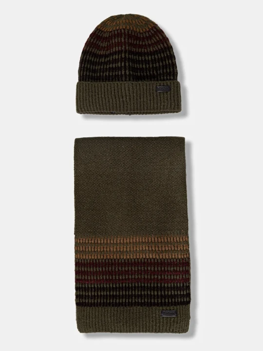 Zdjęcie produktu Barbour czapka i szalik zielony