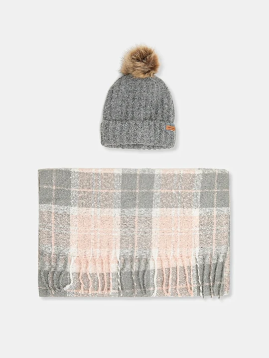 Zdjęcie produktu Barbour czapka i szalik szary