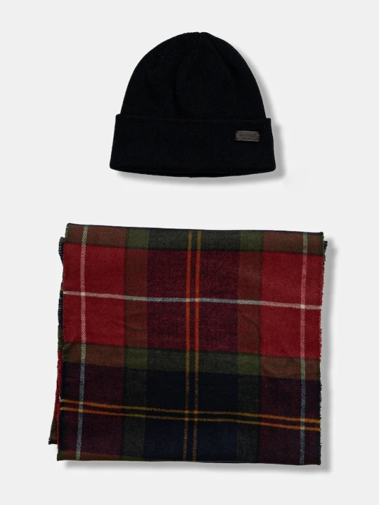 Zdjęcie produktu Barbour czapka i szalik granatowy