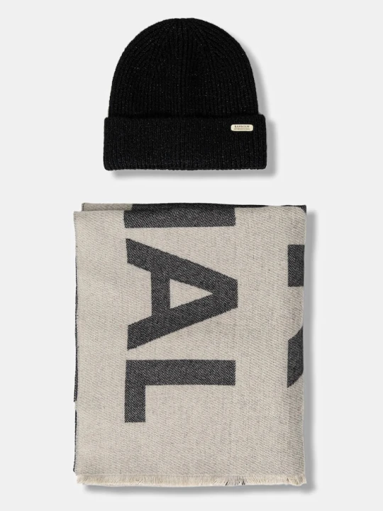 Zdjęcie produktu Barbour czapka i szalik czarny