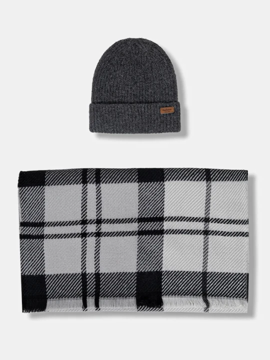 Zdjęcie produktu Barbour czapka i szalik szary