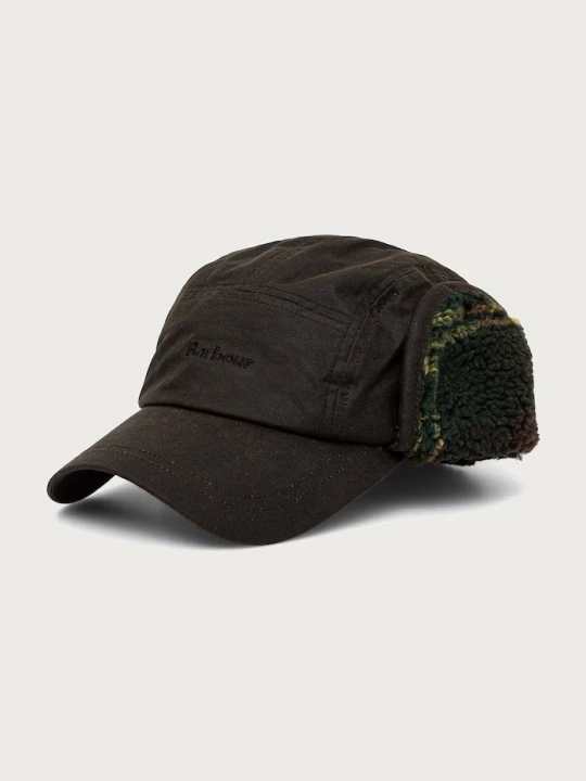 Zdjęcie produktu Barbour czapka uszatka męska bawełniana zielony