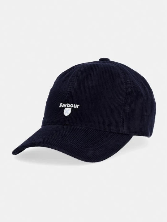 Zdjęcie produktu Barbour czapka z daszkiem męska bawełniana Bayfield granatowy