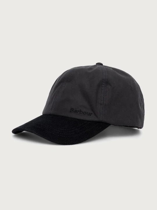 Zdjęcie produktu Barbour czapka z daszkiem męska bawełniana granatowy