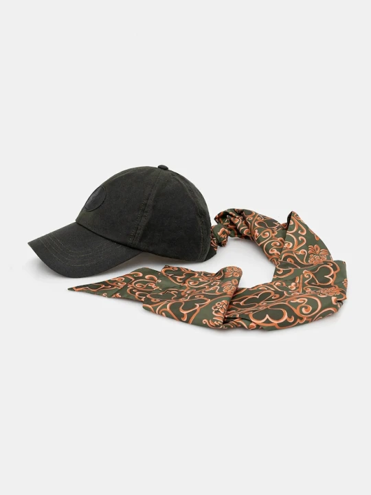 Zdjęcie produktu Barbour czapka z daszkiem x Farm Rio zielony