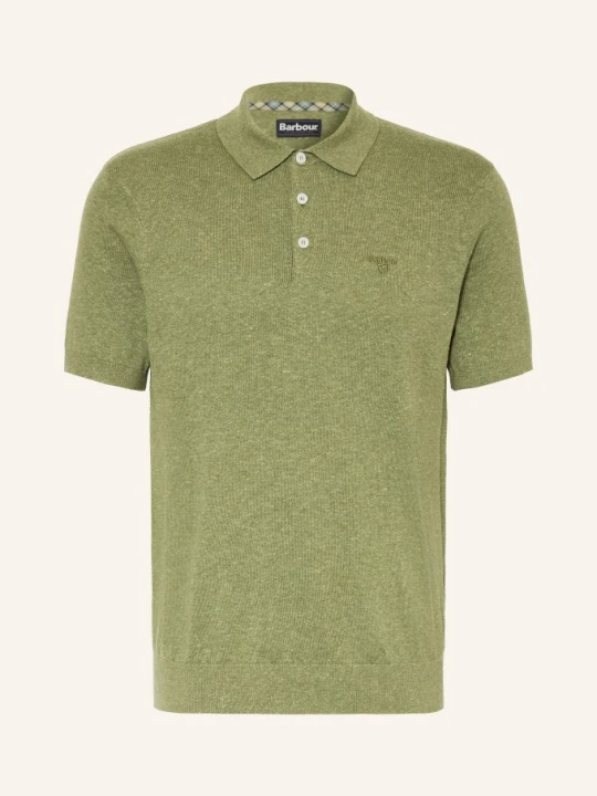 Zdjęcie produktu Barbour Dzianinowa Koszulka Polo Muston Z Lnem gruen JASNOZIELONY