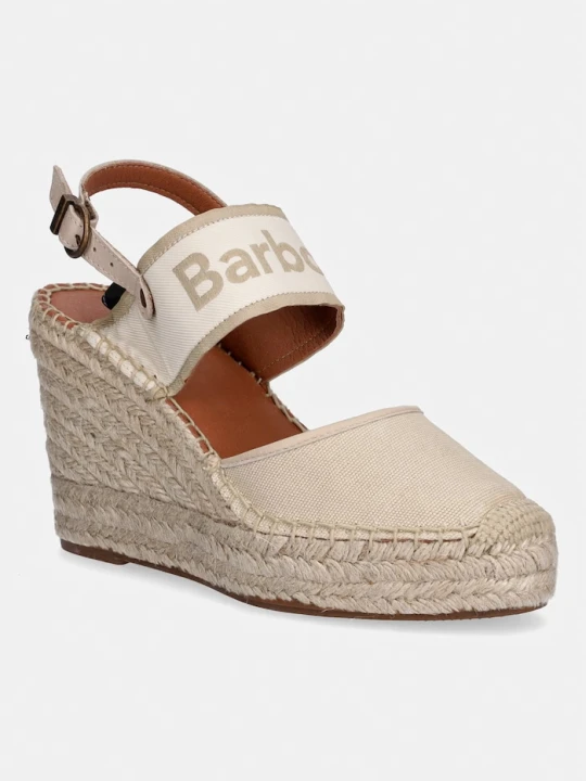Zdjęcie produktu Barbour espadryle z odkrytą piętą damskie Lyndhurst beżowy