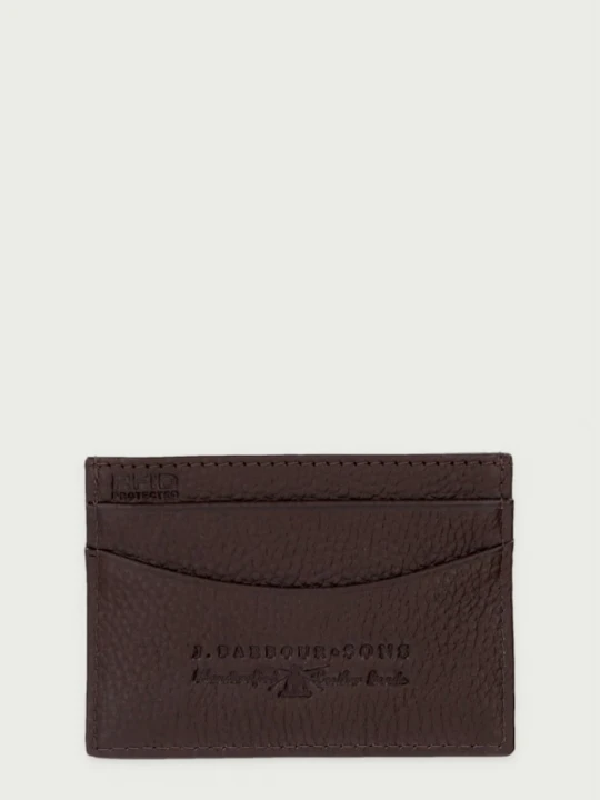 Zdjęcie produktu Barbour etui na karty męskie skórzane brązowy
