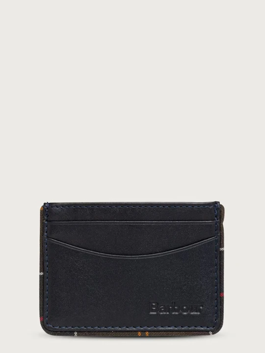 Zdjęcie produktu Barbour etui na karty męskie skórzane granatowy