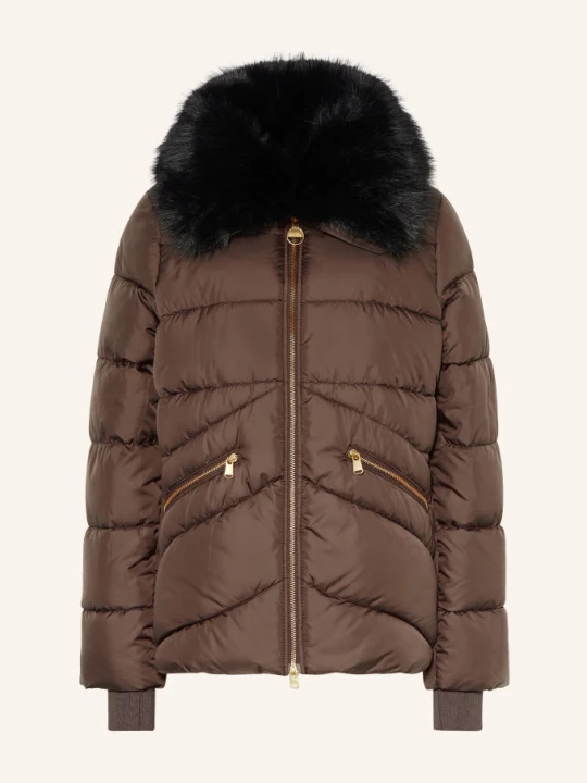 Zdjęcie produktu Barbour International Kurtka Pikowana Cyrus Z Sztucznym Futrem braun BRĄZOWY