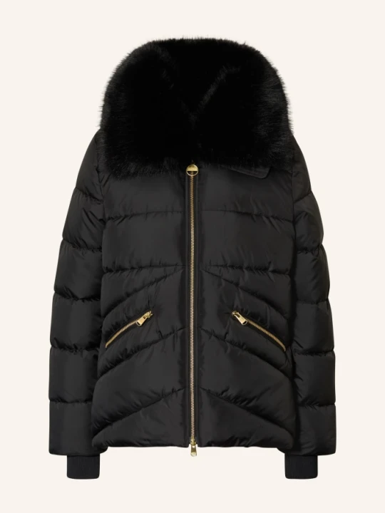 Zdjęcie produktu Barbour International Kurtka Pikowana Cyrus Z Sztucznym Futrem schwarz CZARNY
