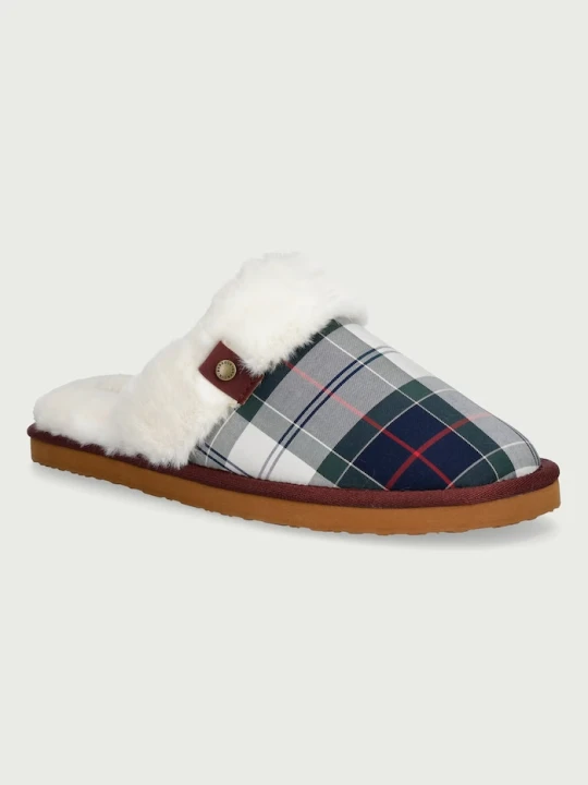 Zdjęcie produktu Barbour kapcie damskie z miękkiego materiału Claudia zielony