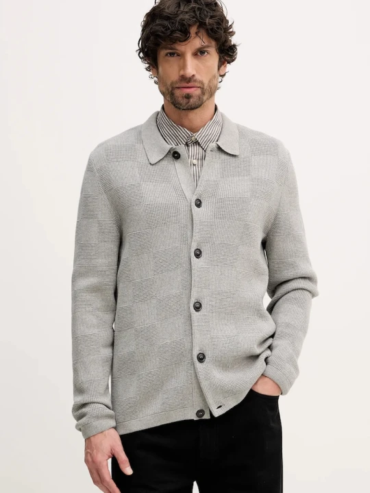 Zdjęcie produktu Barbour kardigan bawełniany Falton szary