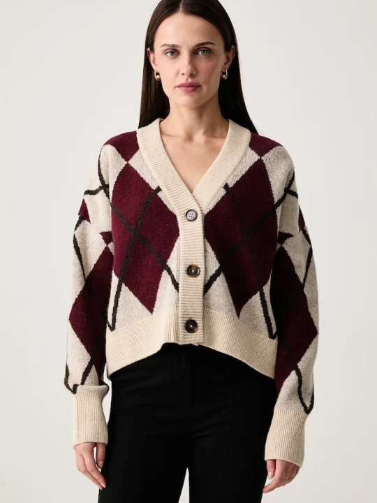 Zdjęcie produktu Barbour kardigan damski z wełną Harleigh beżowy