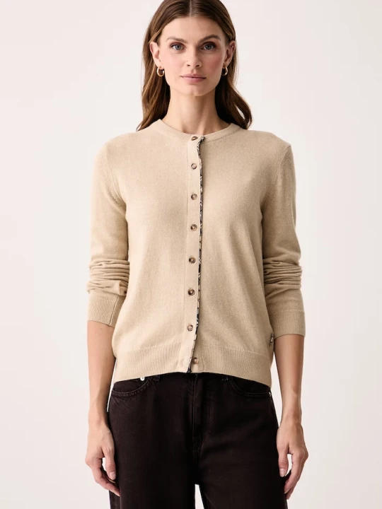 Zdjęcie produktu Barbour kardigan damski z wełną Pendle beżowy