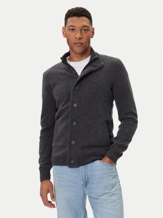 Zdjęcie produktu Barbour Kardigan Essential Elbow-Patch MKN0731CH51 Szary Regular Fit