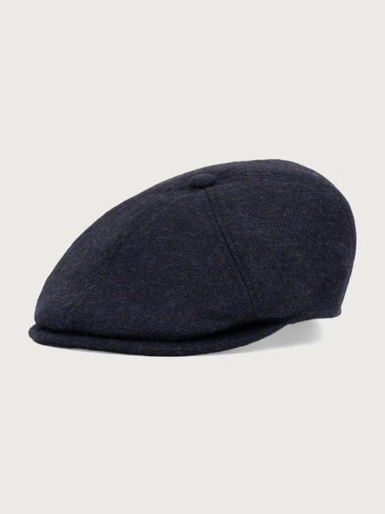 Zdjęcie produktu Barbour kaszkiet męski z dodatkiem wełny granatowy