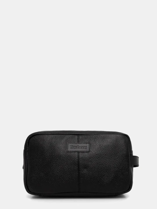 Zdjęcie produktu Barbour kosmetyczka skórzana czarny