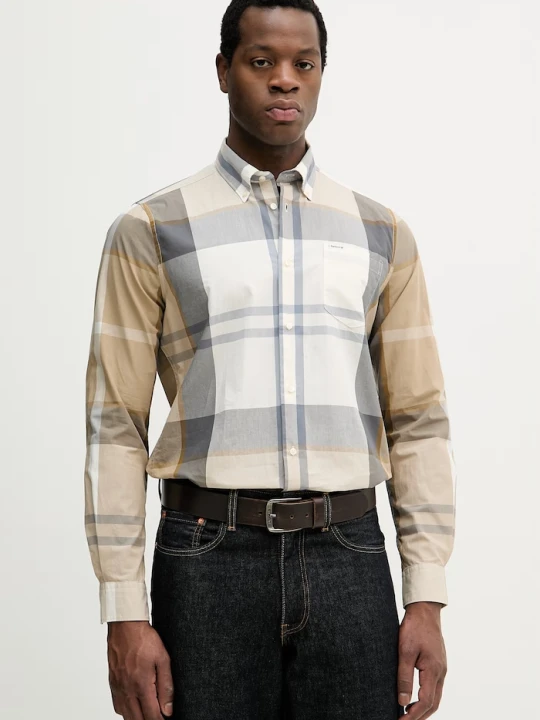 Zdjęcie produktu Barbour koszula męska bawełniana Harris Tailored Shirt beżowy
