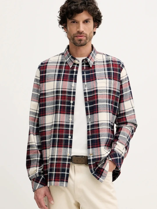 Zdjęcie produktu Barbour koszula bawełniana Malham bordowy