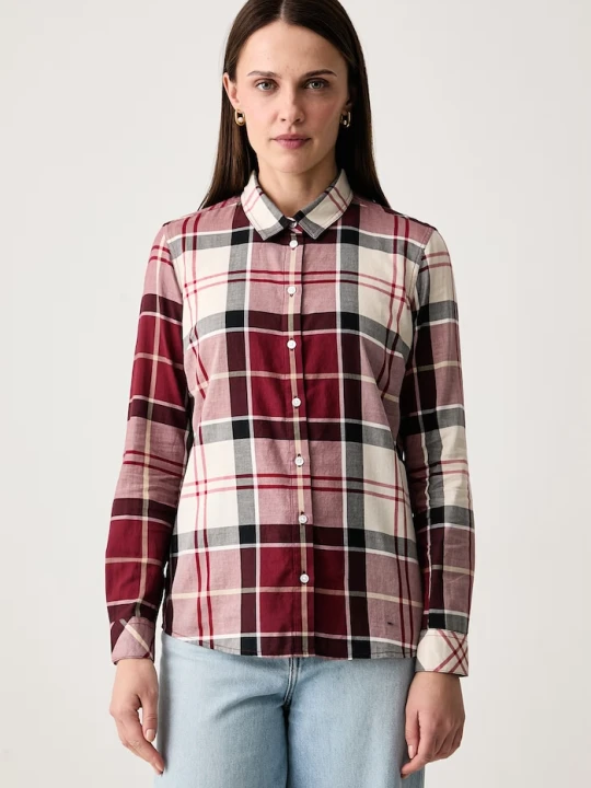 Zdjęcie produktu Barbour koszula damska bawełniana BRENDON bordowy