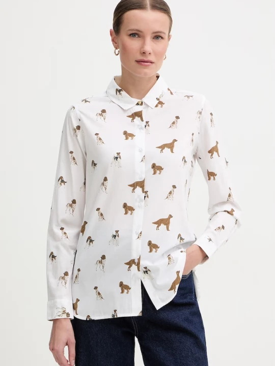 Zdjęcie produktu Barbour koszula damska z bawełny Safari biały