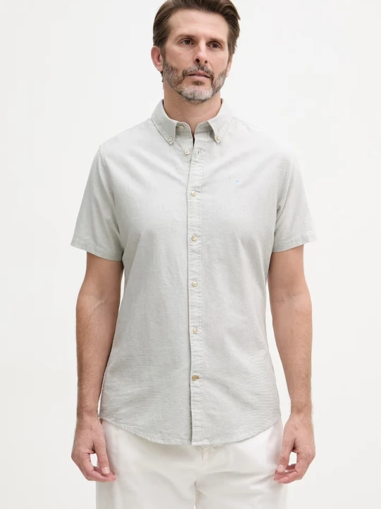 Zdjęcie produktu Barbour koszula oxford męska bawełniana Oxtown S/S Tailored Shirt zielony