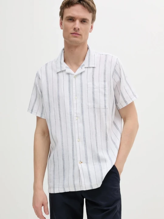 Zdjęcie produktu Barbour koszula Garnock Stripe S/S Regular Fit Shirt biały