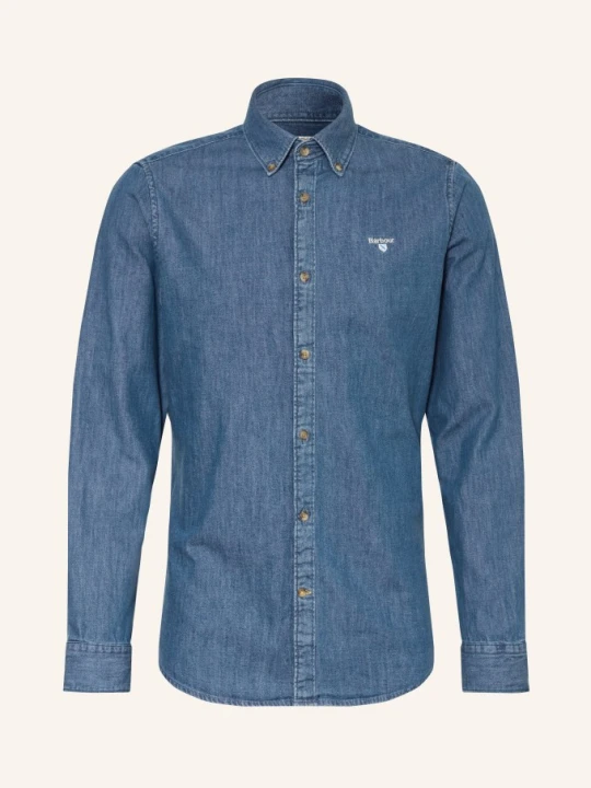 Zdjęcie produktu Barbour Koszula Jeansowa Crest Tailored Fit blau GRANATOWY
