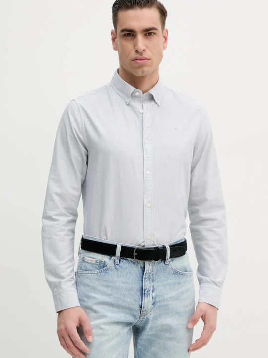 Zdjęcie produktu Barbour koszula męska bawełniana Striped Oxtown Tailored Shirt szary