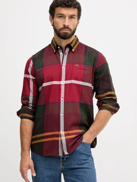 Zdjęcie produktu Barbour koszula męska bawełniana DUNOON bordowy
