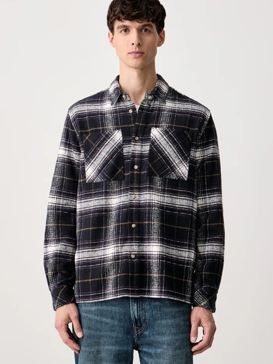 Zdjęcie produktu Barbour koszula męska bawełniana Kidson fioletowy