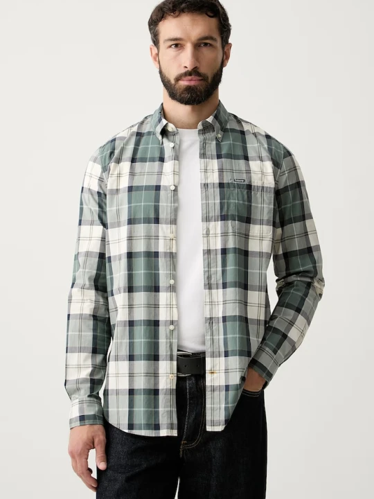 Zdjęcie produktu Barbour koszula męska bawełniana Rawley turkusowy