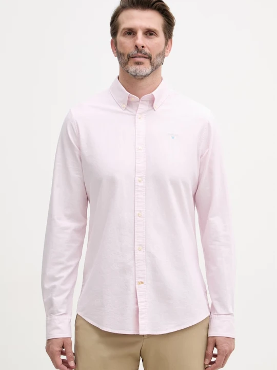 Zdjęcie produktu Barbour koszula męska bawełniana Striped Oxtown Tailored Shirt różowy