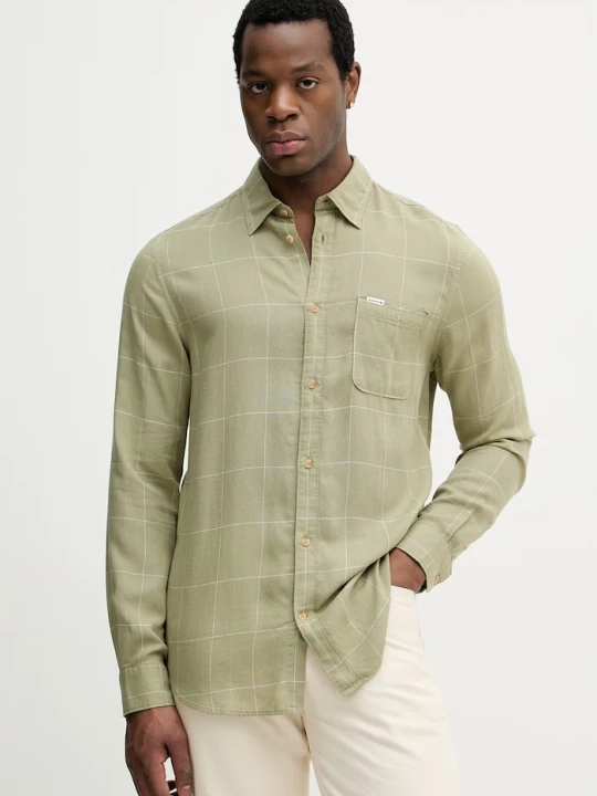 Zdjęcie produktu Barbour koszula z dodatkiem lnu Citywell zielony